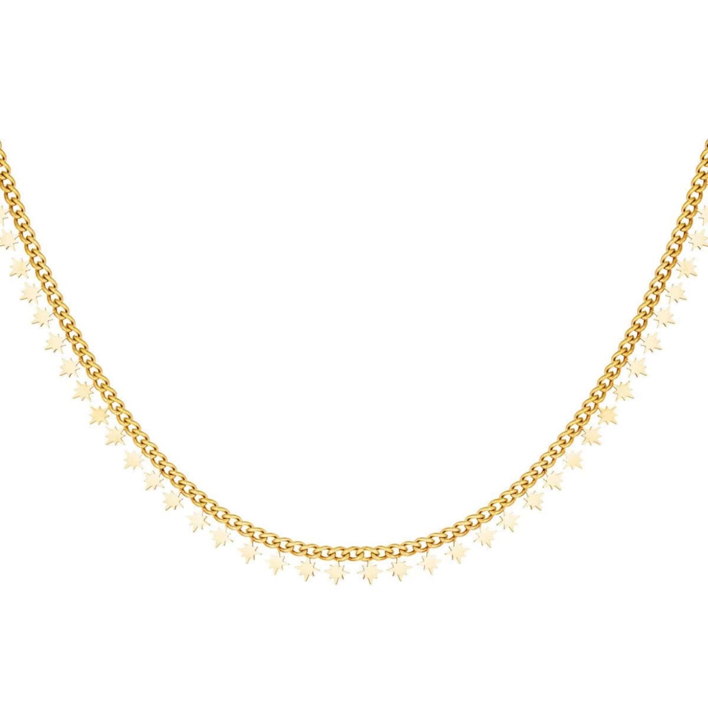Ketting met fonkelende sterren Goud