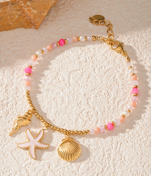 Pink beach babe armband