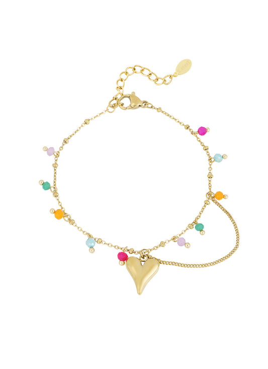 Heart pop armband