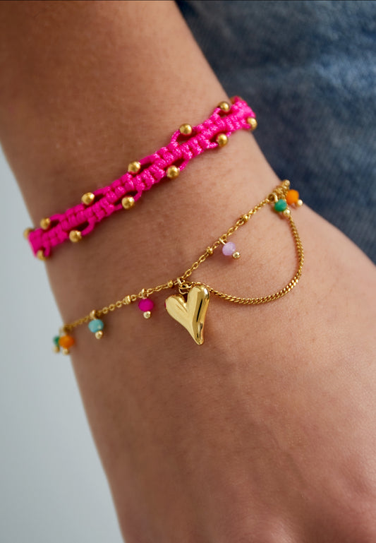 Heart pop armband